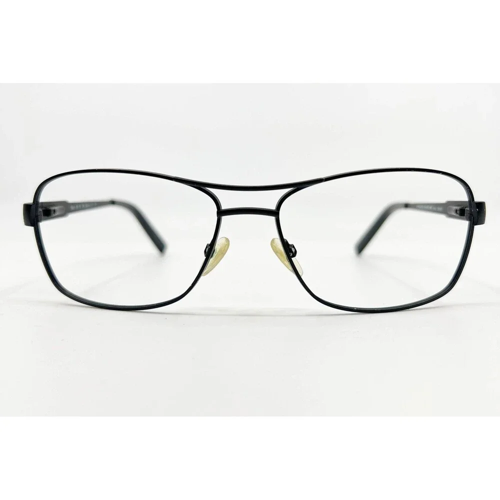 Kirkland Signature Eyeglasses Mens Black Shiraz 596187 Metal Aviator 58-16-140